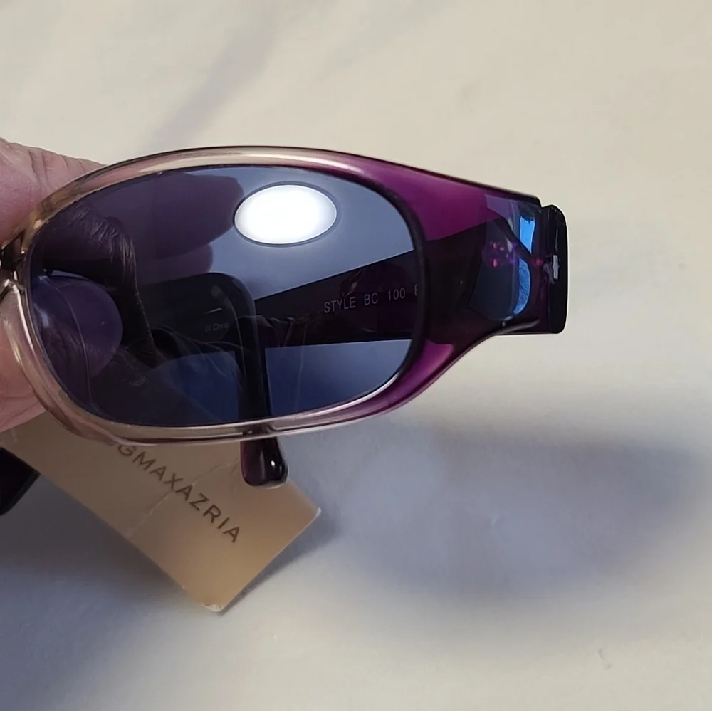 BCBGMaxazria purple and clear sunglasses